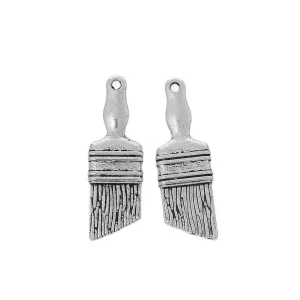 10 Pcs Tibetan Silver Paint Brush Tool 27mm x 9mm 3D Charms Pendants