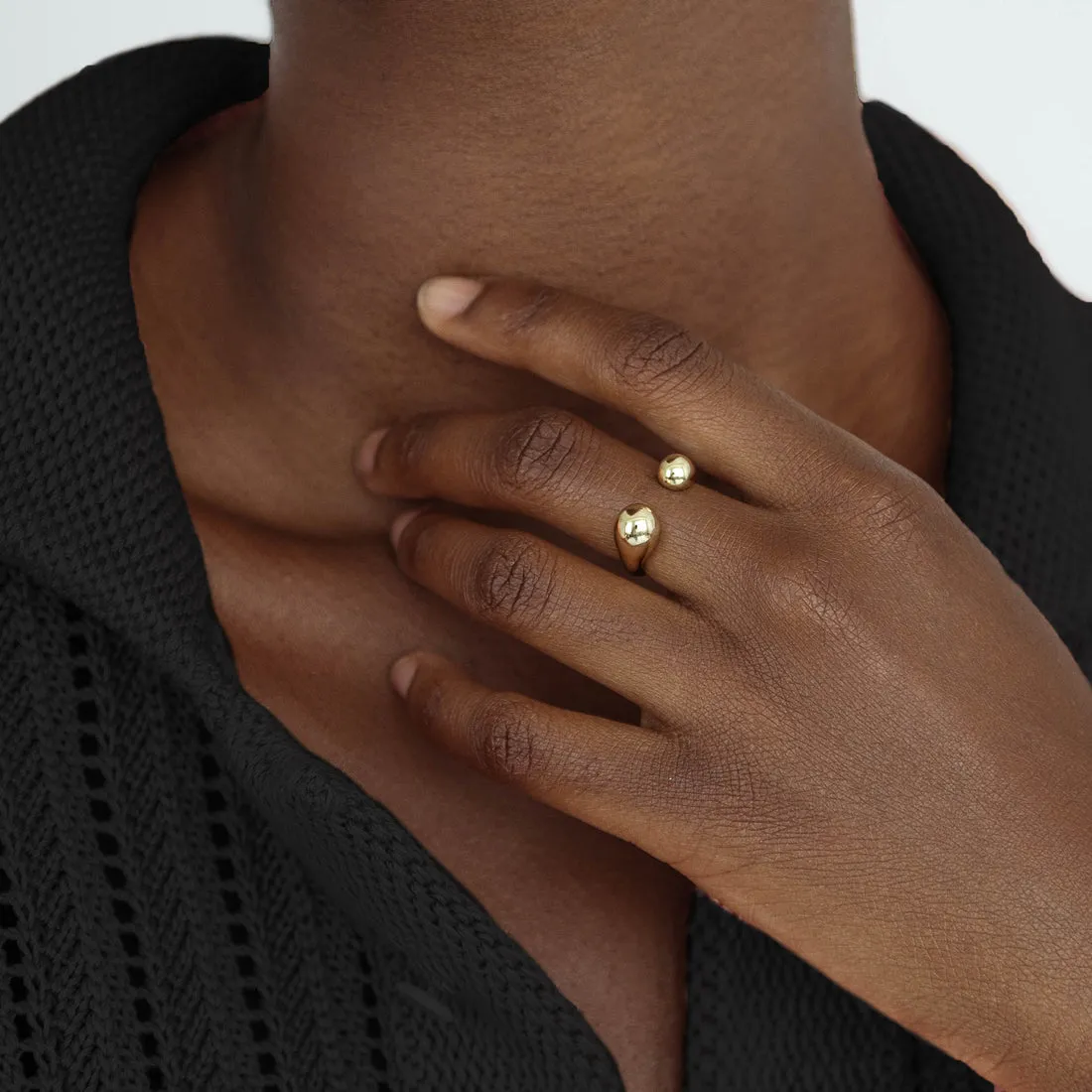 14K Gold Plated Gina Open Ring