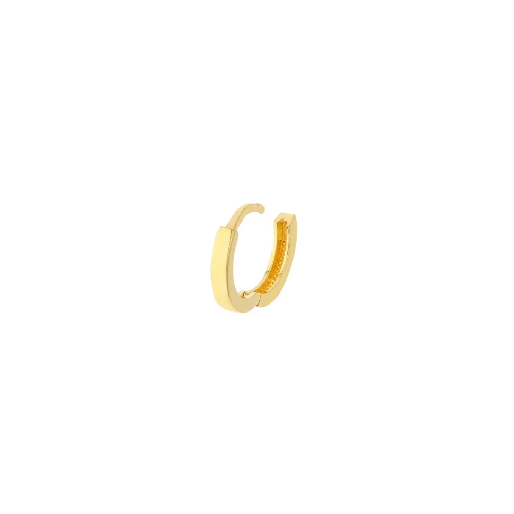 14k Gold Square Wire Huggie Hoops