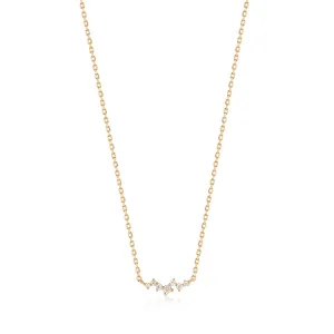 14kt Gold Stargazer Natural Diamond Constellation Necklace