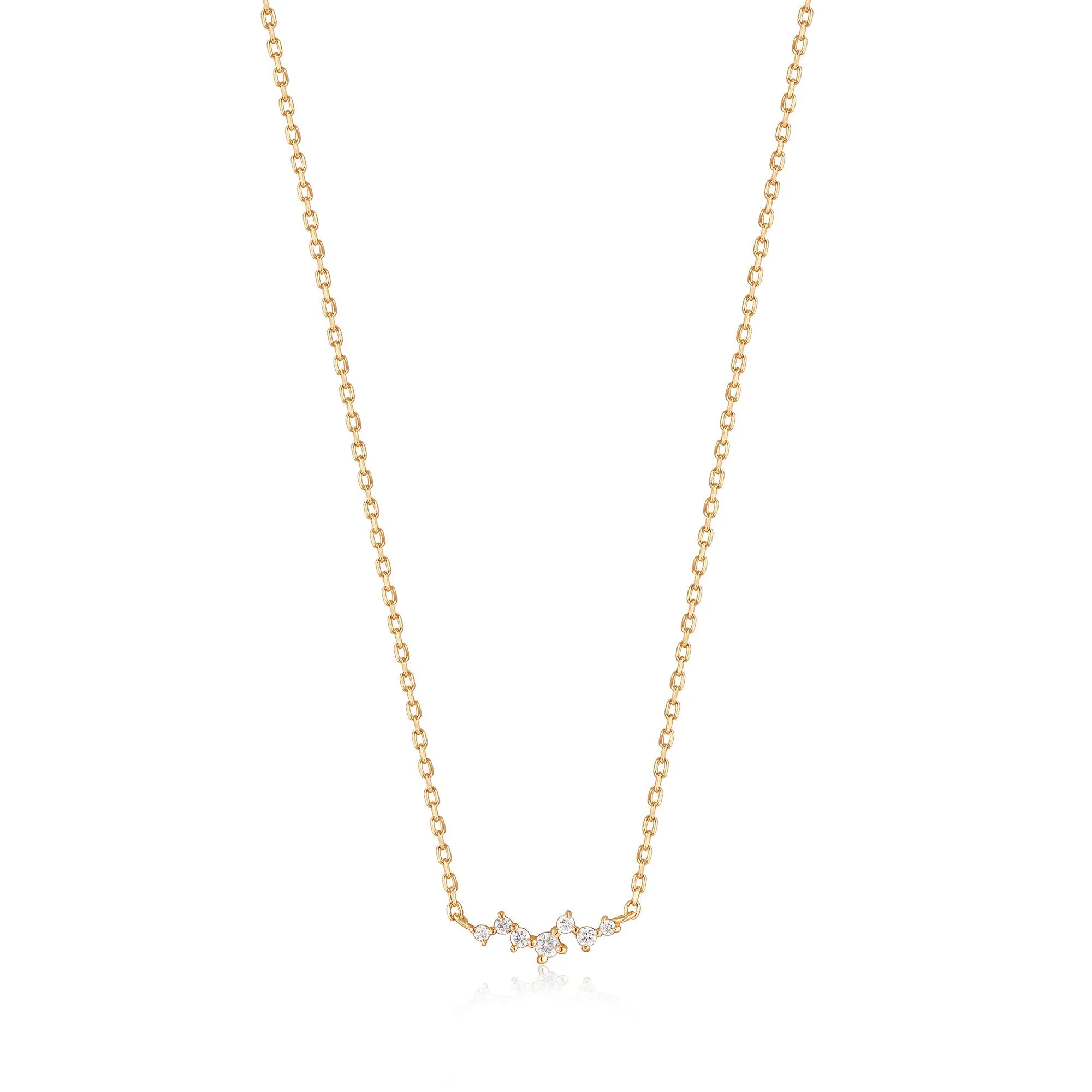 14kt Gold Stargazer Natural Diamond Constellation Necklace