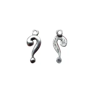 15 Pcs Tibetan Silver Question Mark 18X8mm Charms Pendants