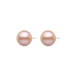 18K Gold﻿ Top Grade Pink Freshwater Pearl Stud Earrings KE00059