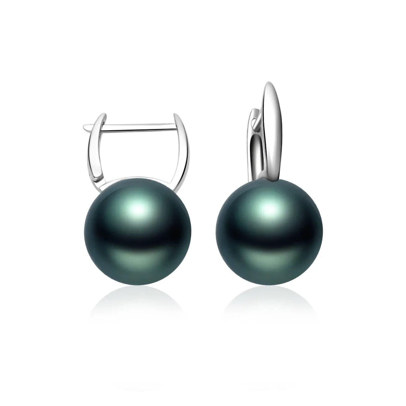 18K Gold﻿ Top Grade Tahitian Pearl Earrings KE00189