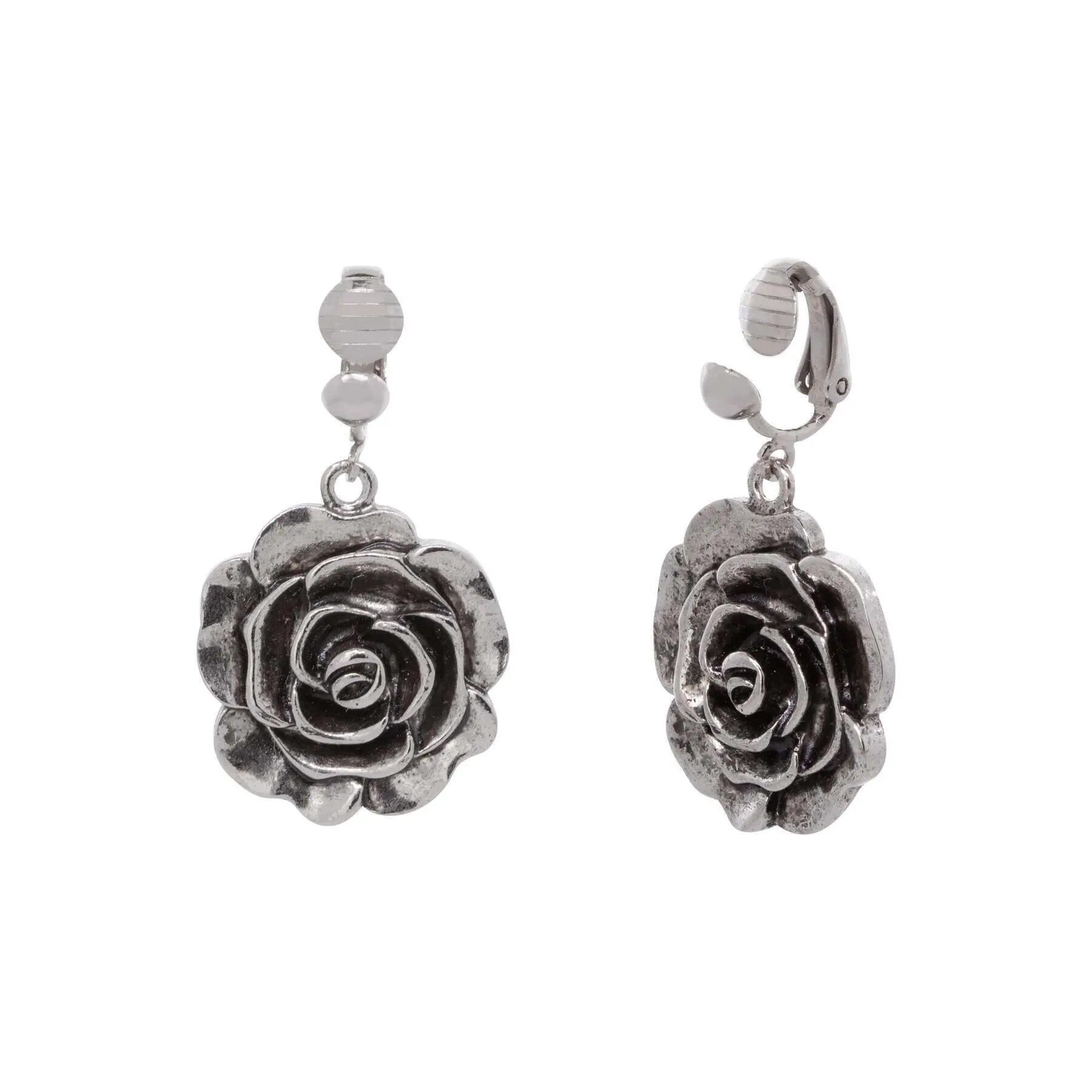 1928 Jewelry Rose Clip On Earrings