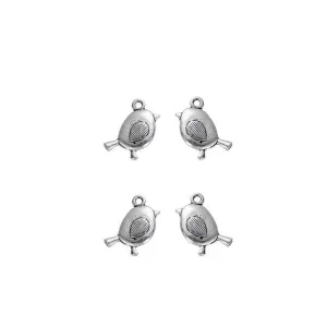 5 Pcs Tibetan Silver Bird Robin Christmas 20X17mm Charms Pendants