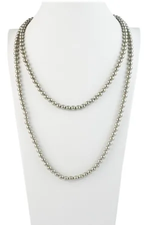 60" Faux Pearl Necklace - Champagne