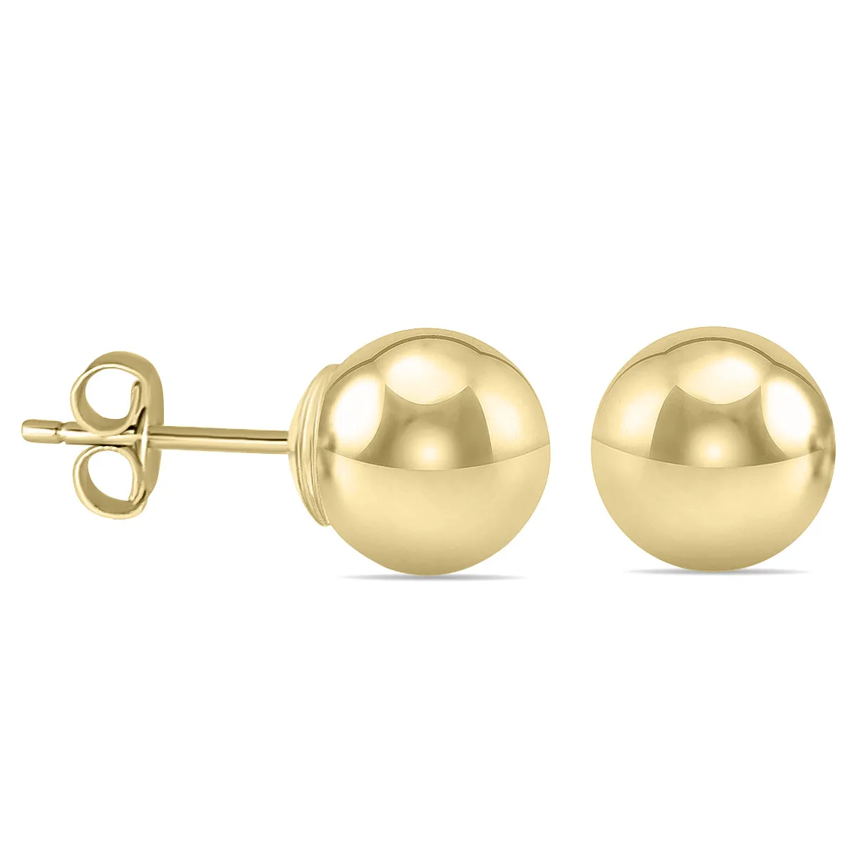 7Mm 14K Yellow Gold Filled Round Ball Earrings