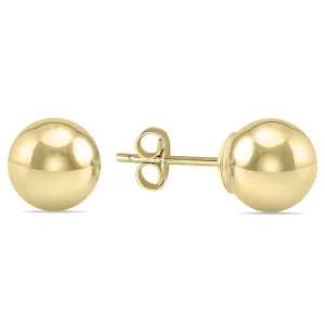 7Mm 14K Yellow Gold Filled Round Ball Earrings