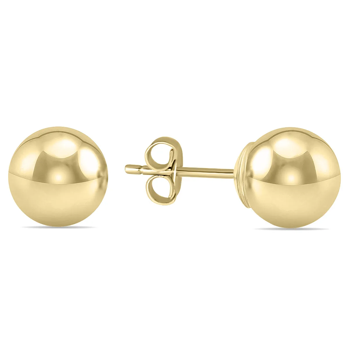 7Mm 14K Yellow Gold Filled Round Ball Earrings