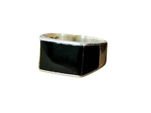 925k Silver Mens Ring-Handmade Mens Ring-Onyx Stone Ring-Jewelry Gift For Mens-Silver rings for Men- Men Onyx Wedding Ring