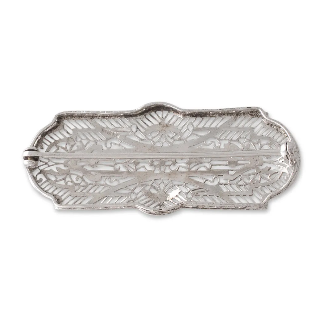 A Pierced Art Deco Style Brooch