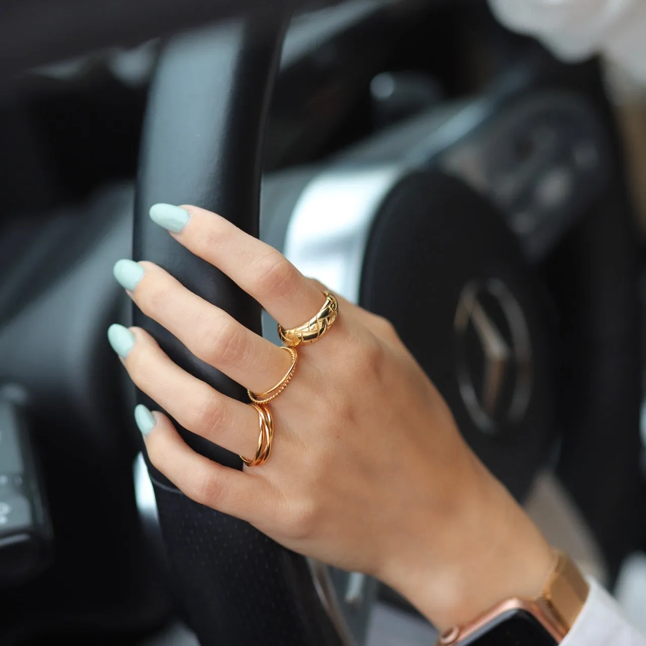 Alexa Dome Ring Gold