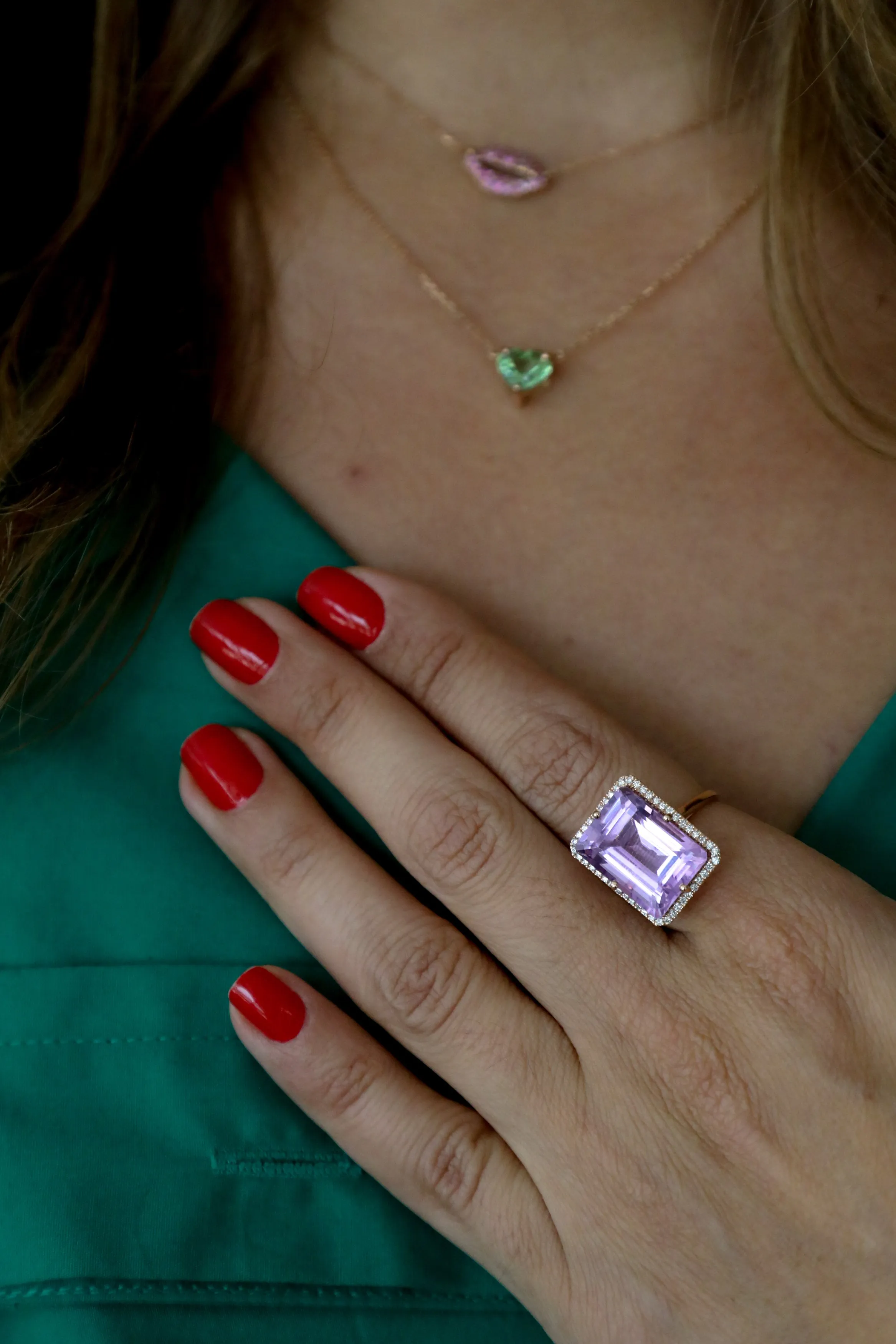 Amethyst & Diamond Cocktail Ring