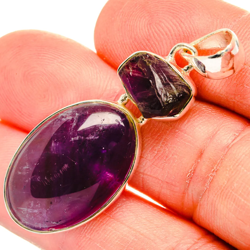 Amethyst Pendants 2" (925 Sterling Silver) PD31576