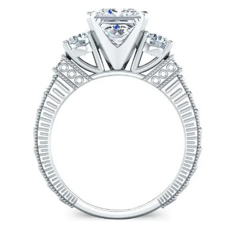 Angelonia - Princess Moissanite Engagement Ring