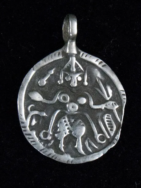 Antique Silver Kali Amulet Pendants