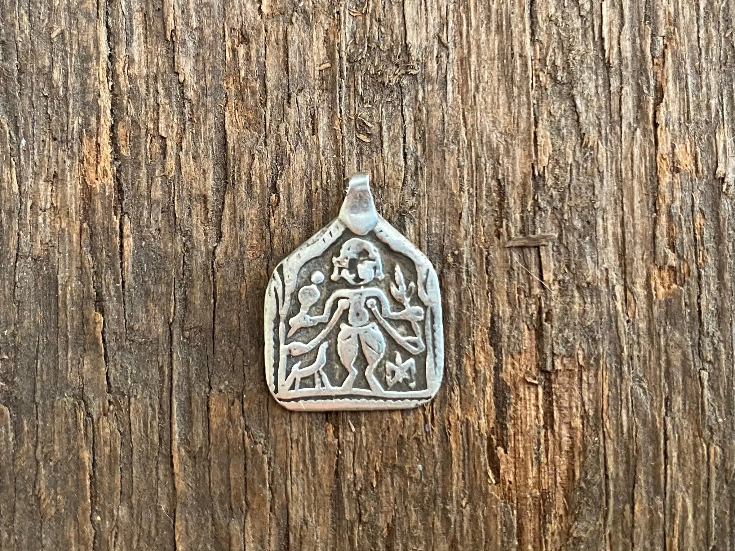 Antique Silver Tribal Amulet Pendants - Shiva