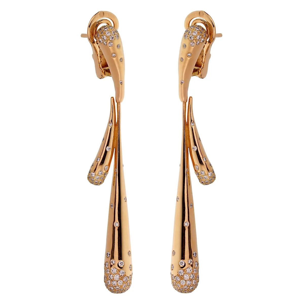 Audemars Piguet Diamond Rose Gold Drop Earrings