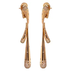 Audemars Piguet Diamond Rose Gold Drop Earrings