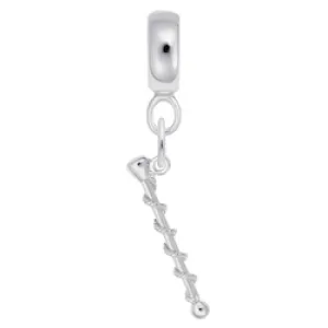 Baton Charm Dangle Bead In Sterling Silver