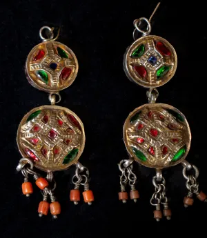 Bespoke Earrings Up-cycled from Antique Central Asian Components.