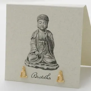 Buddha Stud Earrings in 14k Gold Fill