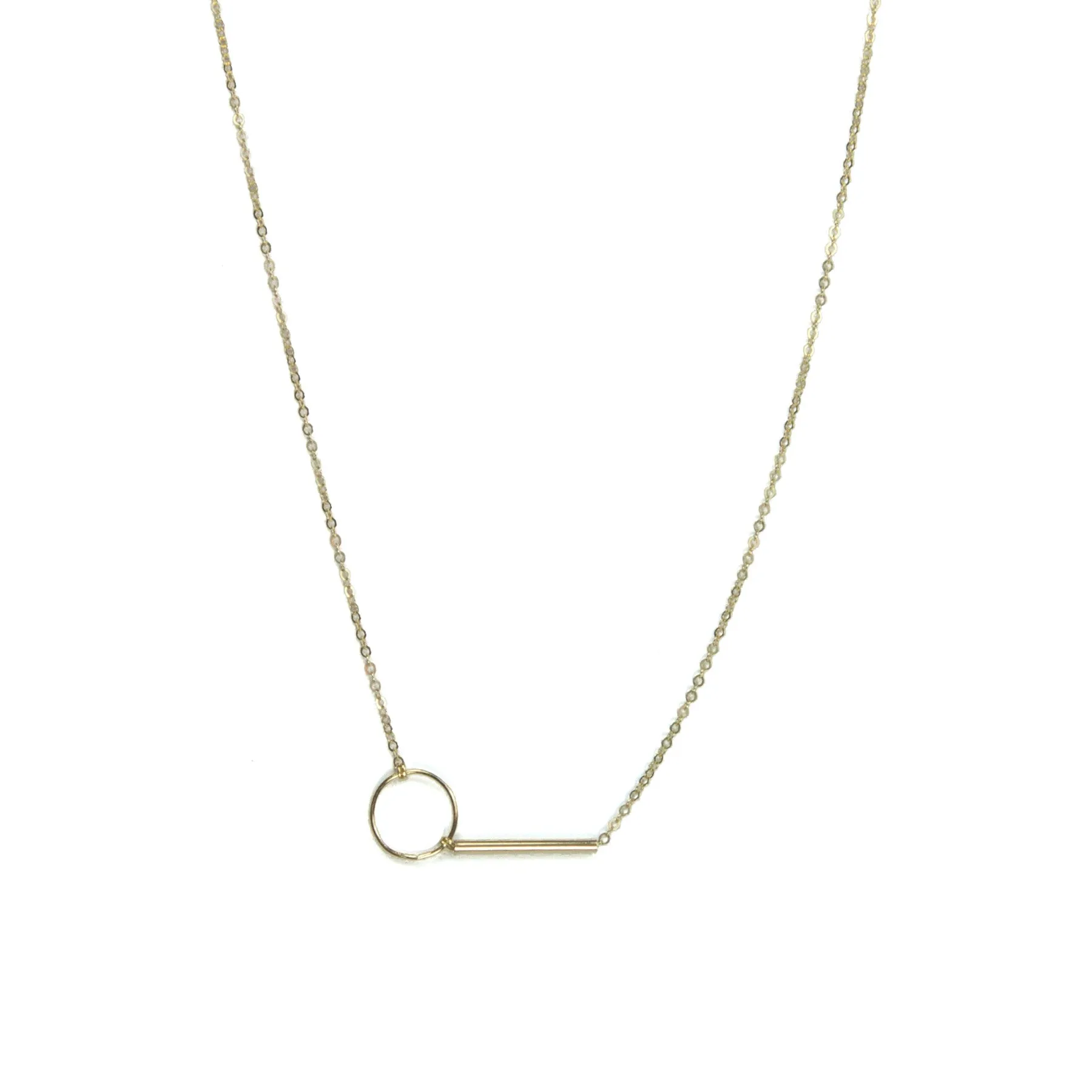 Circle and Bar Necklace