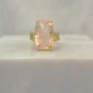 Citrine with Peridot Cocktail Ring