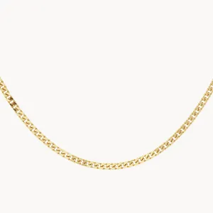 Classic Curb Chain Necklace in Gold