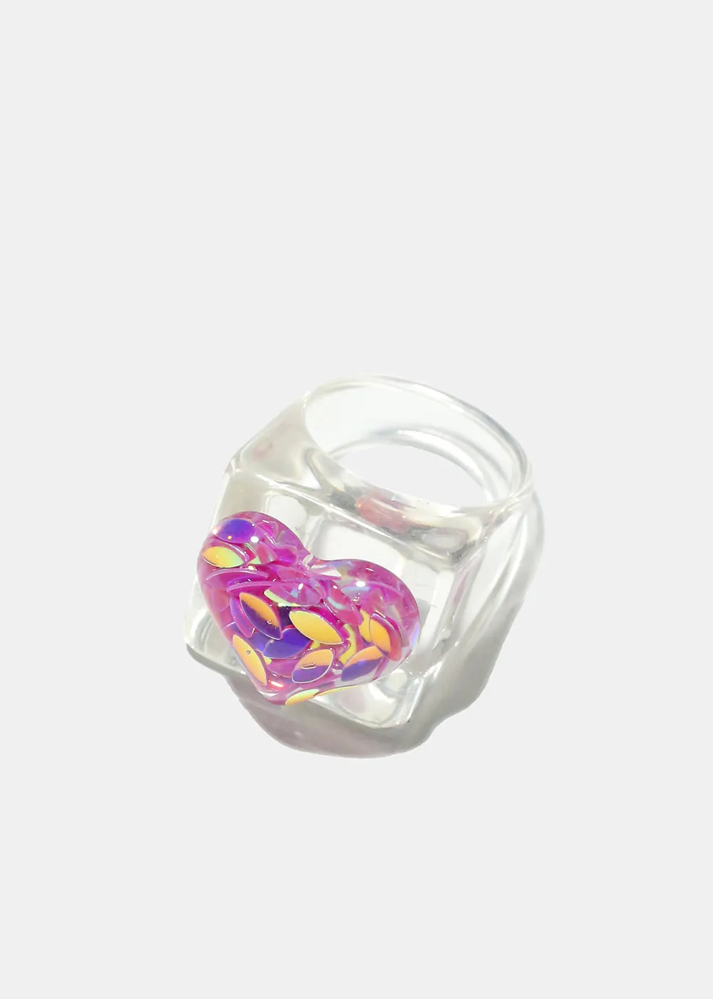 Clear Ring with Heart