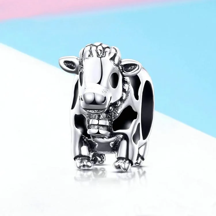 Cow & Llama & Horse Charms for Pandora Style Bracelets Sterling Silver Farm Animal Charms