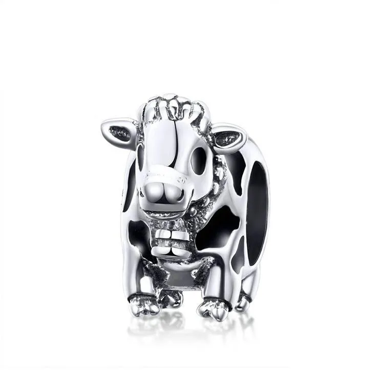 Cow & Llama & Horse Charms for Pandora Style Bracelets Sterling Silver Farm Animal Charms