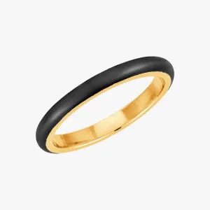 Daring Black Stacker Ring