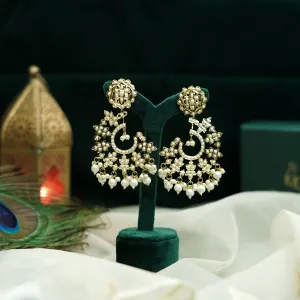 Designer Ivory Polki Earrings