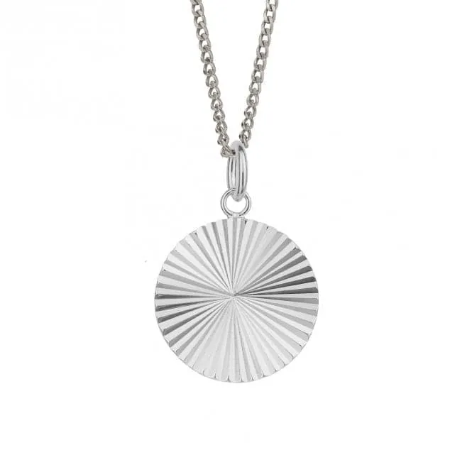 Diamond Cut Silver Round Pendant P5246