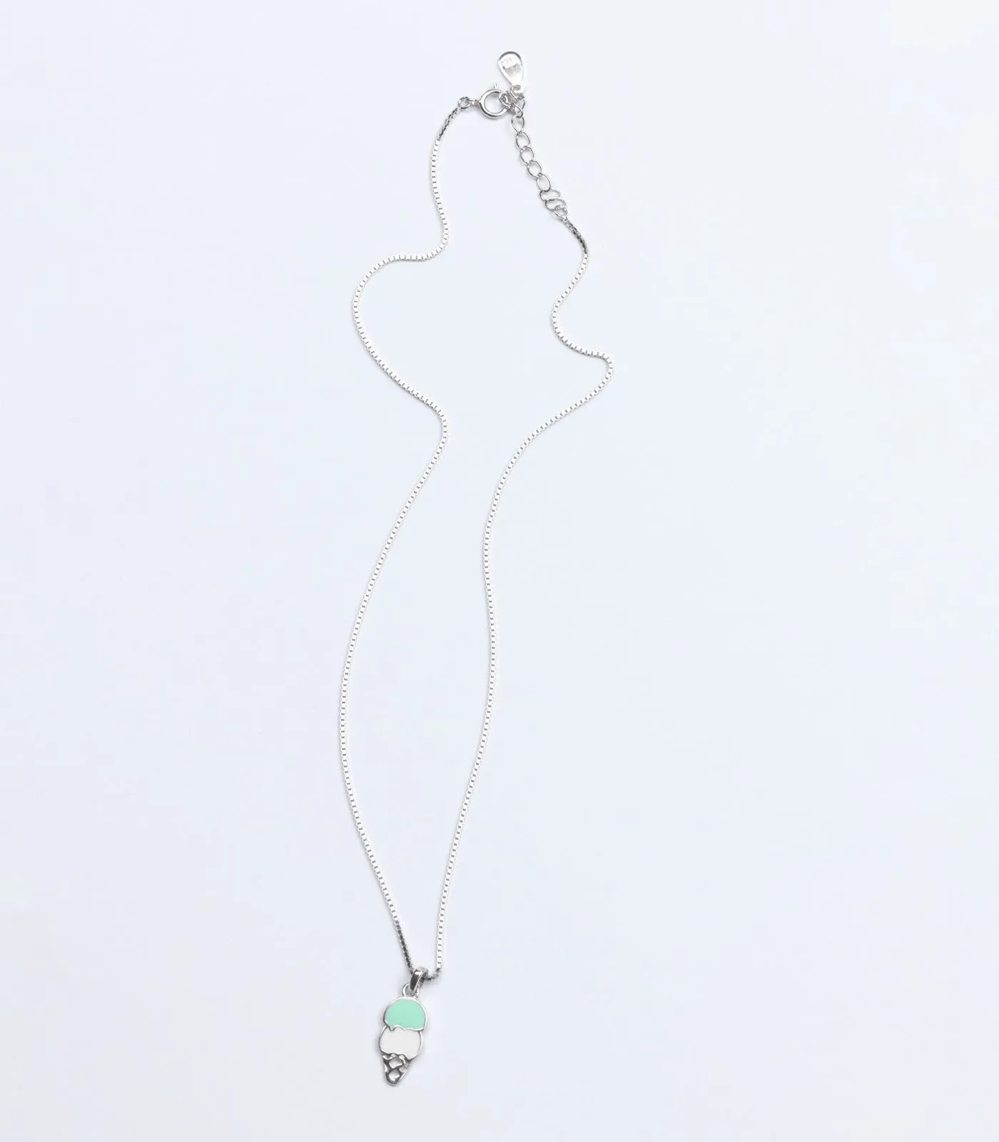 Double Scoop Necklace (Silver)