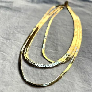 Dylan Steel Herringbone Necklace