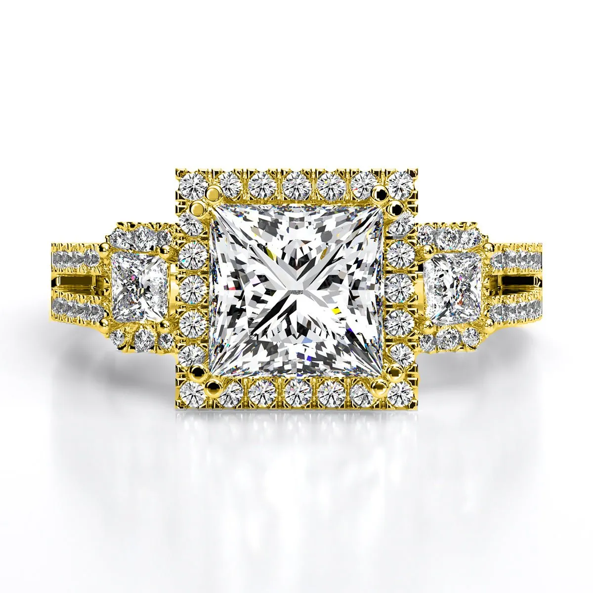 Erica - Princess Moissanite Engagement Ring