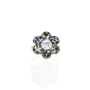 Floral Diamond & Spinel Daisy Ring