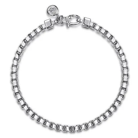 Gabriel & Co. 4mm Sterling Silver Box Chain Bracelet