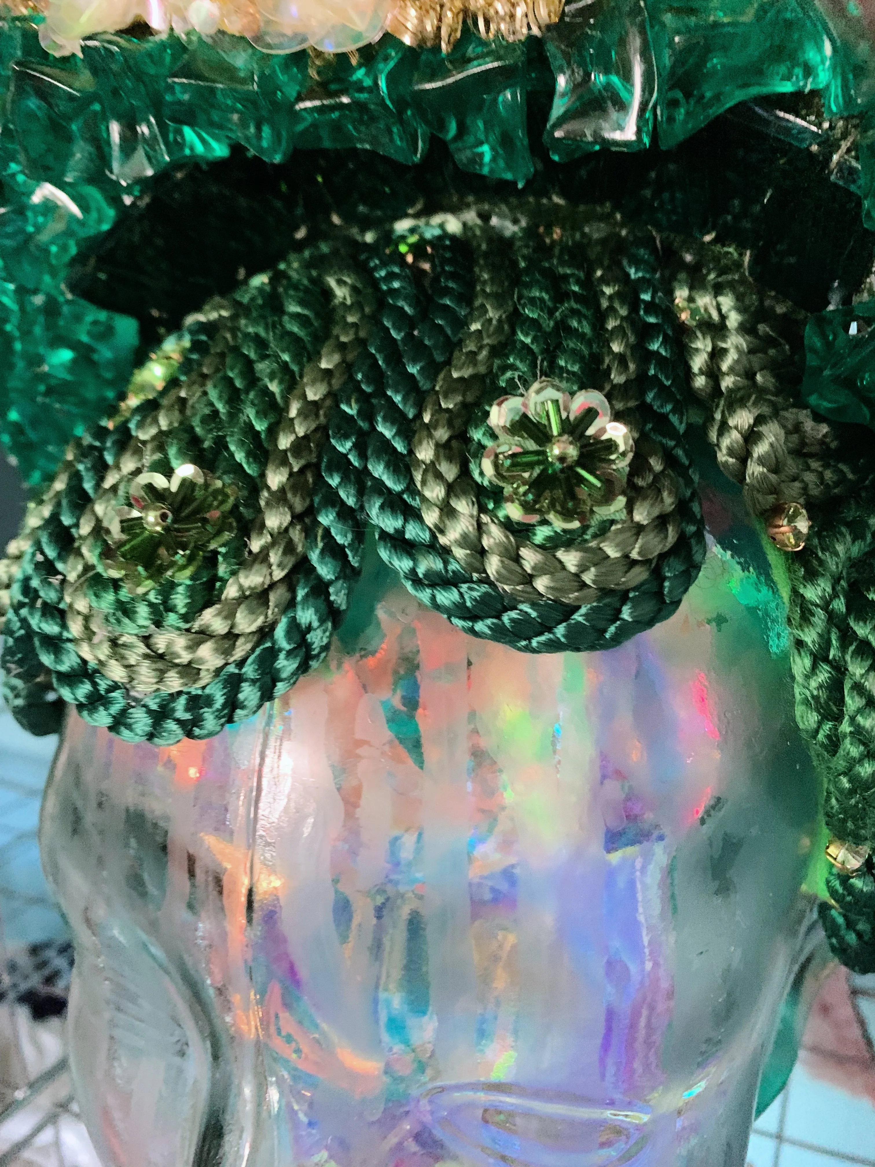 Gold and Green Queen Crystal Crown