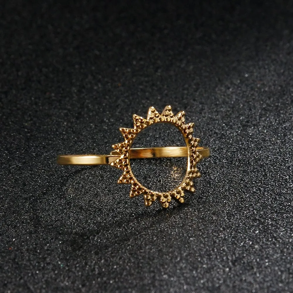 Gold Sun Statement Ring