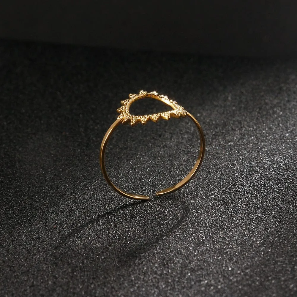 Gold Sun Statement Ring