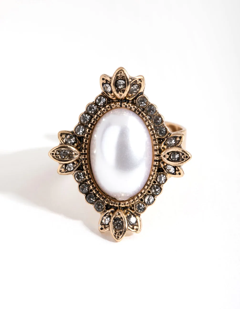 Gold Vintage Pearl Ring