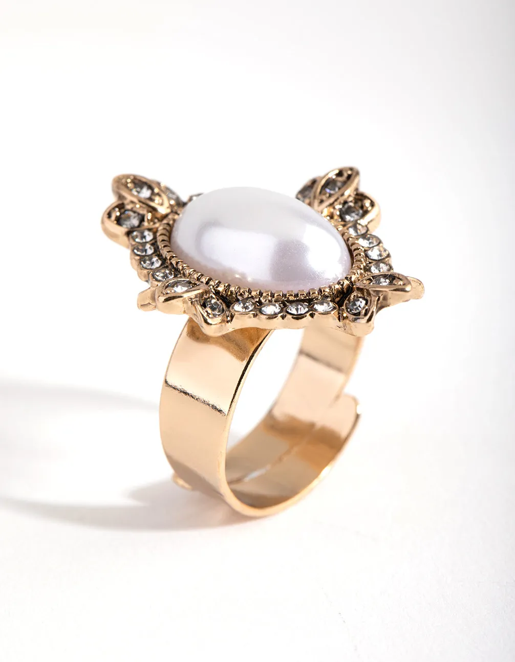 Gold Vintage Pearl Ring