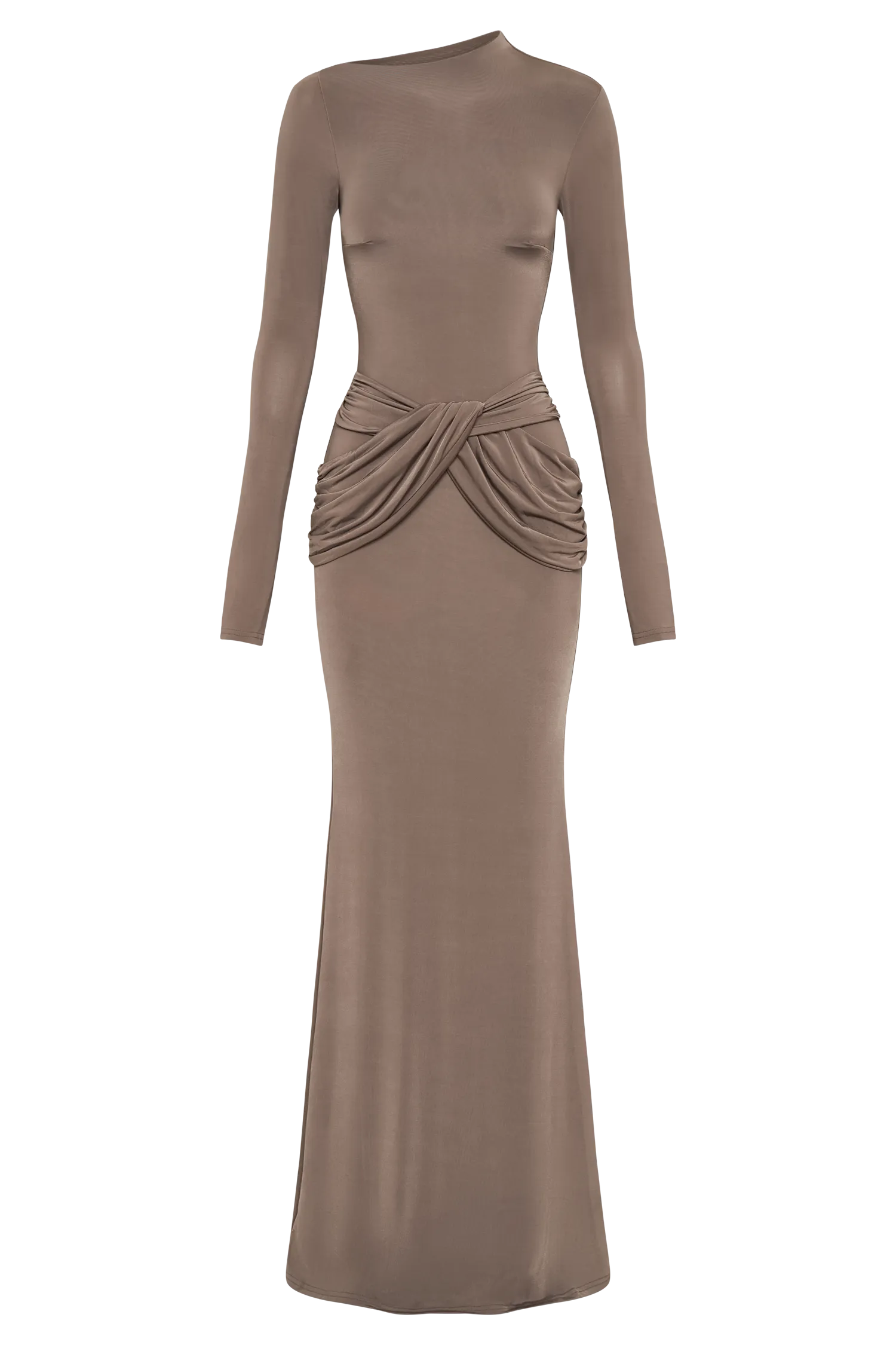 Halcyon Long Sleeve Slinky Maxi Dress - Coco