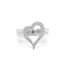 Heart Ring White Gold R030N