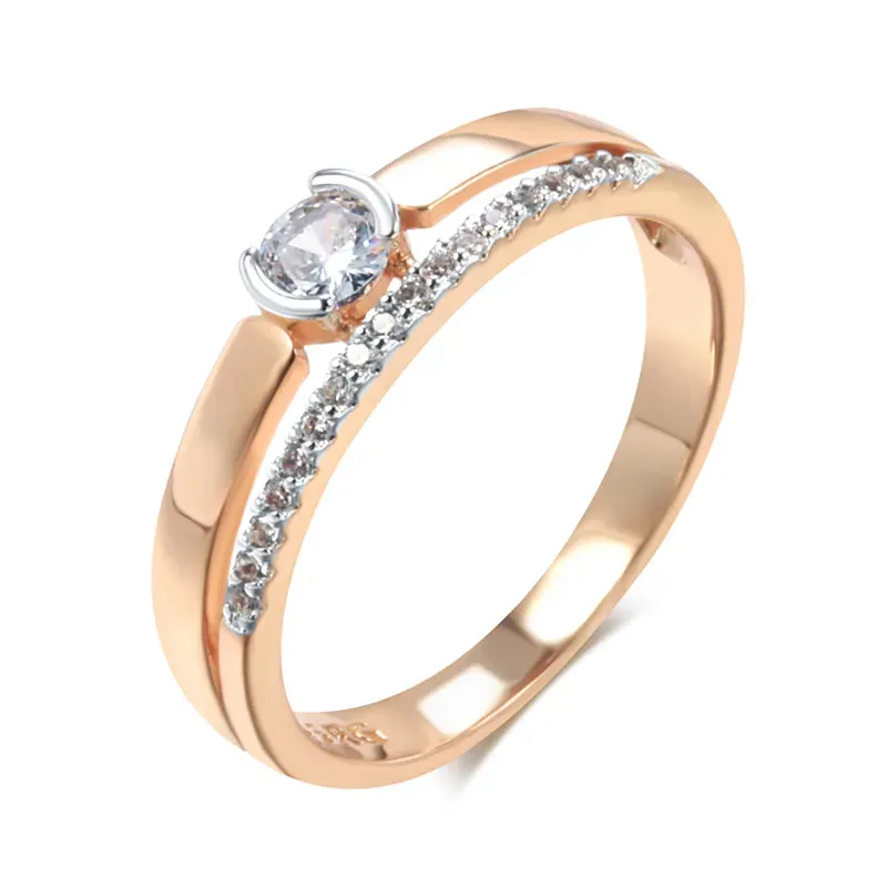 JuliaFashion - 2024 Slim Design Natural Zircon Silver Ring