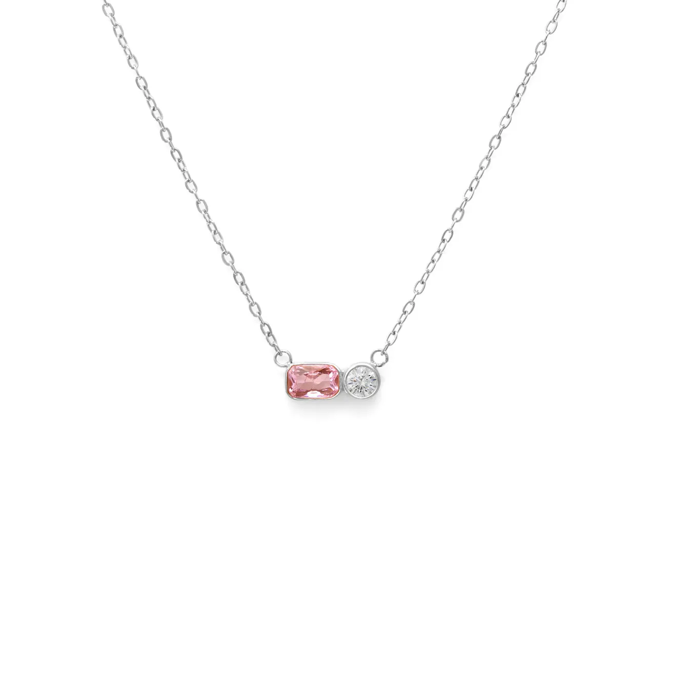 June Pearl Birthstone Necklace - Silver